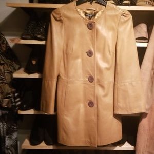 Leather 3 quarter coat Rare find!